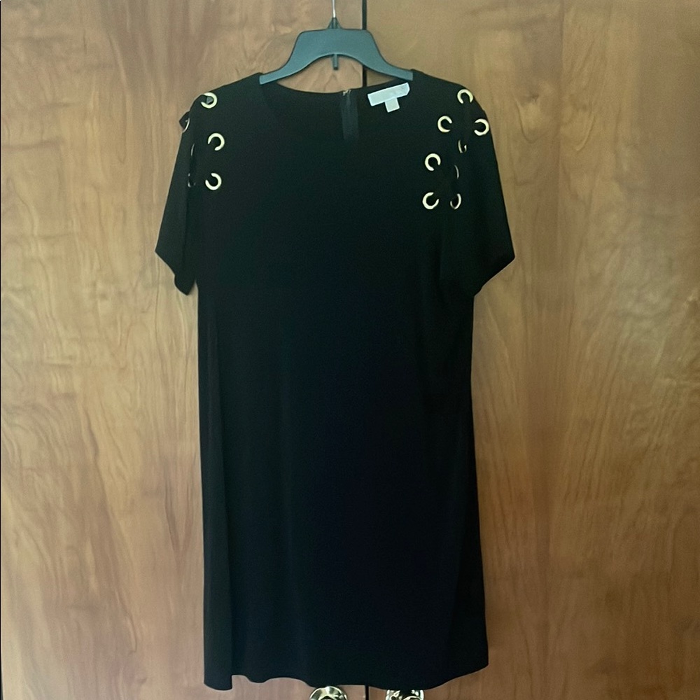 Michael Kors Black Dress with Gold Accents